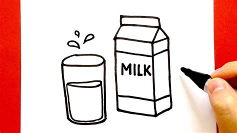 easy milk drawing|milk picture drawing.